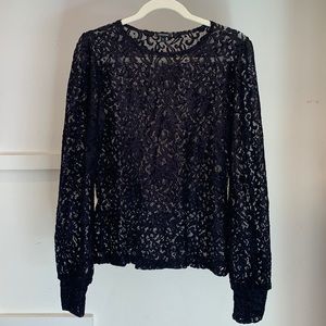 Stella & Dot Lace Black Top